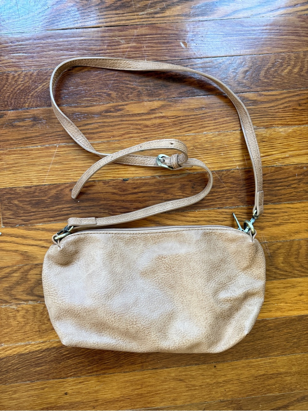 Joy Susan Tan Vegan Leather Crossbody Bag